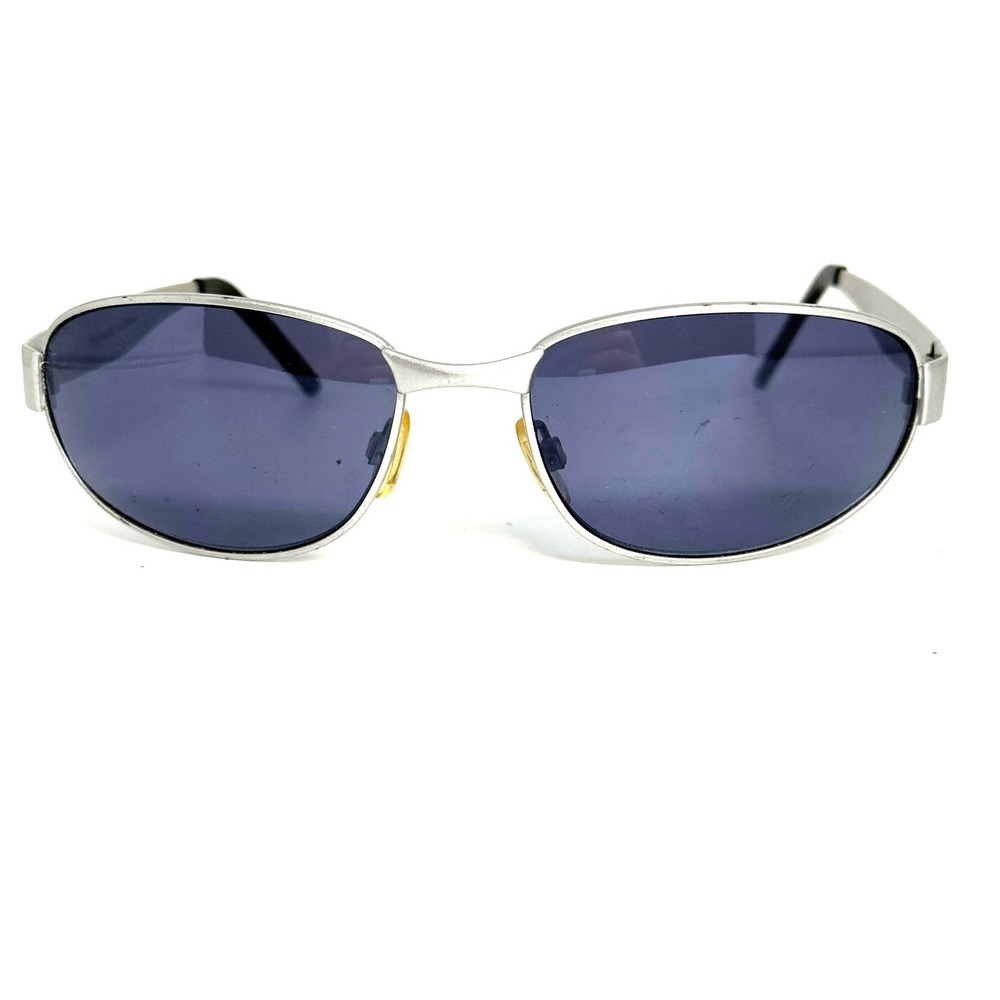Vintage USA TODAY Promotional Sunglasses Silver Metal Frame Blue Lens Retro 90s